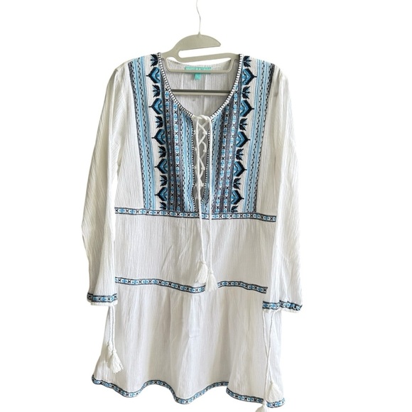 MELISSA ODABASH MILLIE WHITE DRESS Lace-Up Mini - Picture 8 of 13